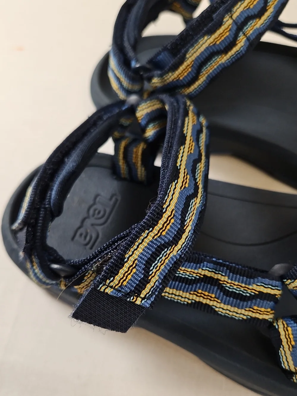 Teva Boys Blue/Yellow Striped Sport Sandals, Size 1